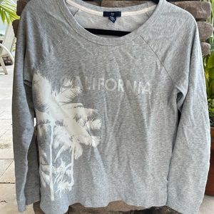 Gap Thin Grey California Sweatshirt 3/4 Sleeves